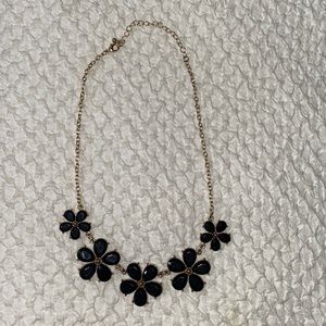Black and Gold Flower Necklace